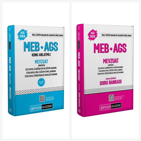 Pegem 2026 MEB AGS Mevzuat Konu Anlatımlı Soru Bankası Seti Pegem Akademi Yayınları - Pegem Akademi Yayıncılık - Image 1