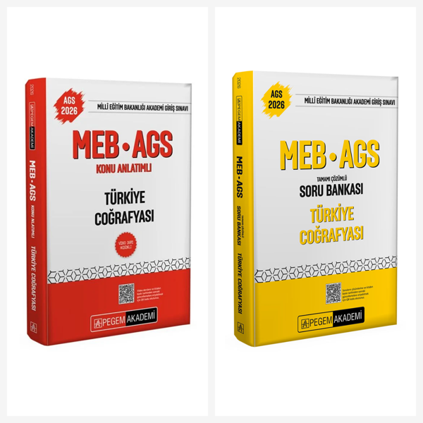 Pegem 2026 MEB AGS Türkiye Coğrafyası Konu Anlatımlı Soru Bankası Seti Pegem Akademi Yayınları - Pegem Akademi Yayıncılık - Image 1