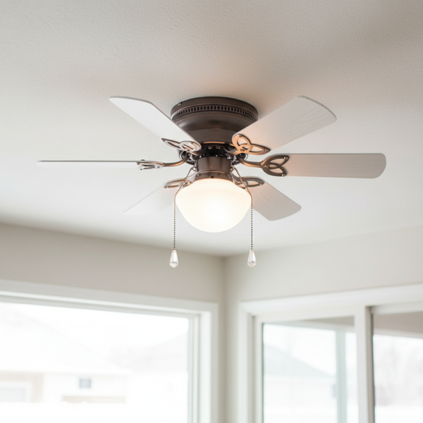 Kendal BEYAZ BİKEL TAVAN VANTİ 60W 30"BEYAZ NİKEL TAVAN VANTİLATÖR - Nikel - Image 1