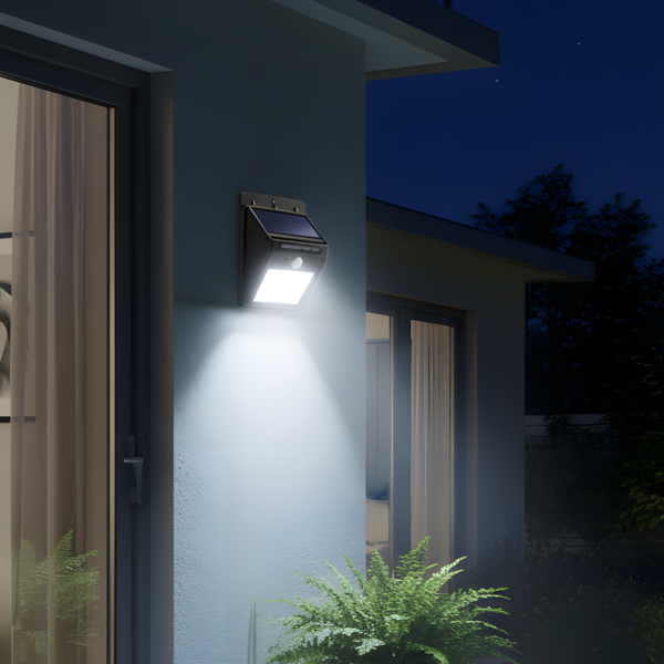 Kendal KBA749 SOLAR LED DUVAR LAMBASI 15W 80 Lümen SENSÖRLÜ - Beyaz - Image 1