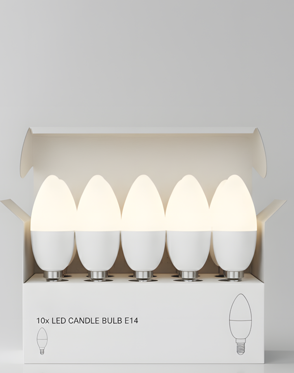 Kendal KES209 10 ADET – LED’li Buji Ampul 8W (720 Lümen) - Soğuk beyaz - Image 1