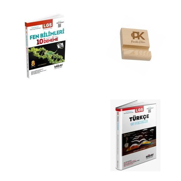 Miray LGS 8. Sınıf Fen Bilimleri ve Türkçe Denemeleri + Telefon Standı - Miray Yayınları - Image 1