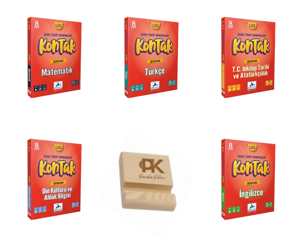 Paraf LGS 8. Sınıf Kontak Matematik Türkçe İnkılap Din ve İngilizce Konu Takip Denemeleri 5li Set  - PRF Paraf Yayınları - Image 1