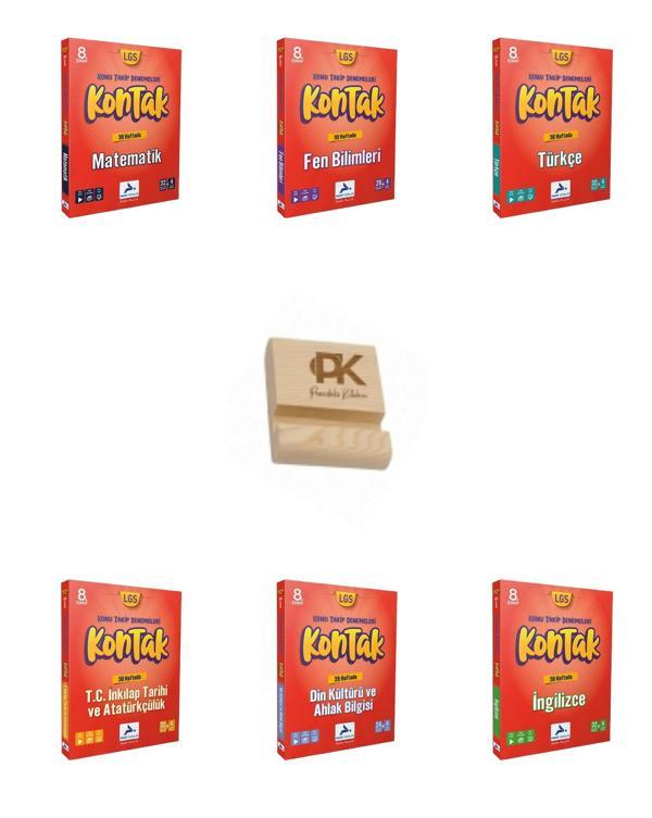Paraf LGS 8. Sınıf Kontak Tüm Dersler Haftalık Konu Takip Denemeleri 6lı Set + Telefon Standı - PRF Paraf Yayınları - Image 1