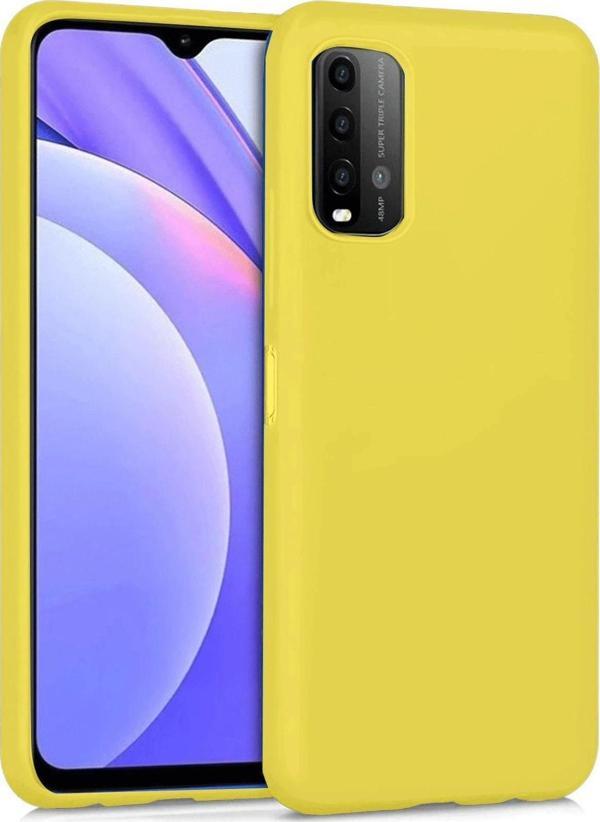 Xiaomi Redmi 9T Kılıf Nano içi Kadife Silikon - Sarı-(5796) - Image 1