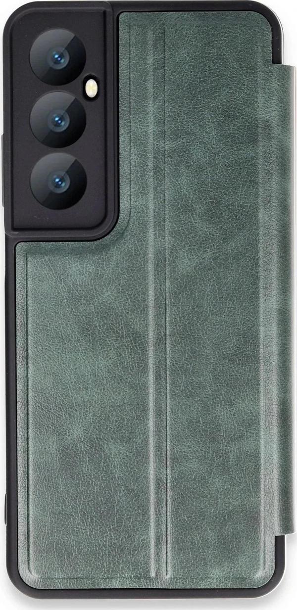 Realme C65 Kılıf Flip Cover - Koyu Yeşil-(5796) - Image 1