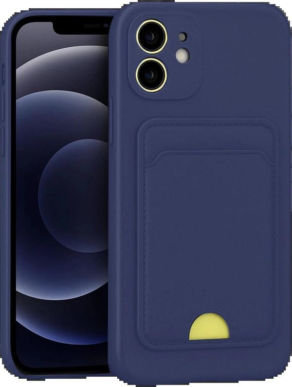 iPhone 11 Kılıf Kelvin Kartvizitli Silikon - Lacivert-(5796) - Image 1