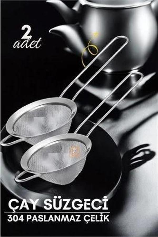 Turk Klasik Çay Süzgeci 304 Paslanmaz Çelik 2 ADET - Image 1