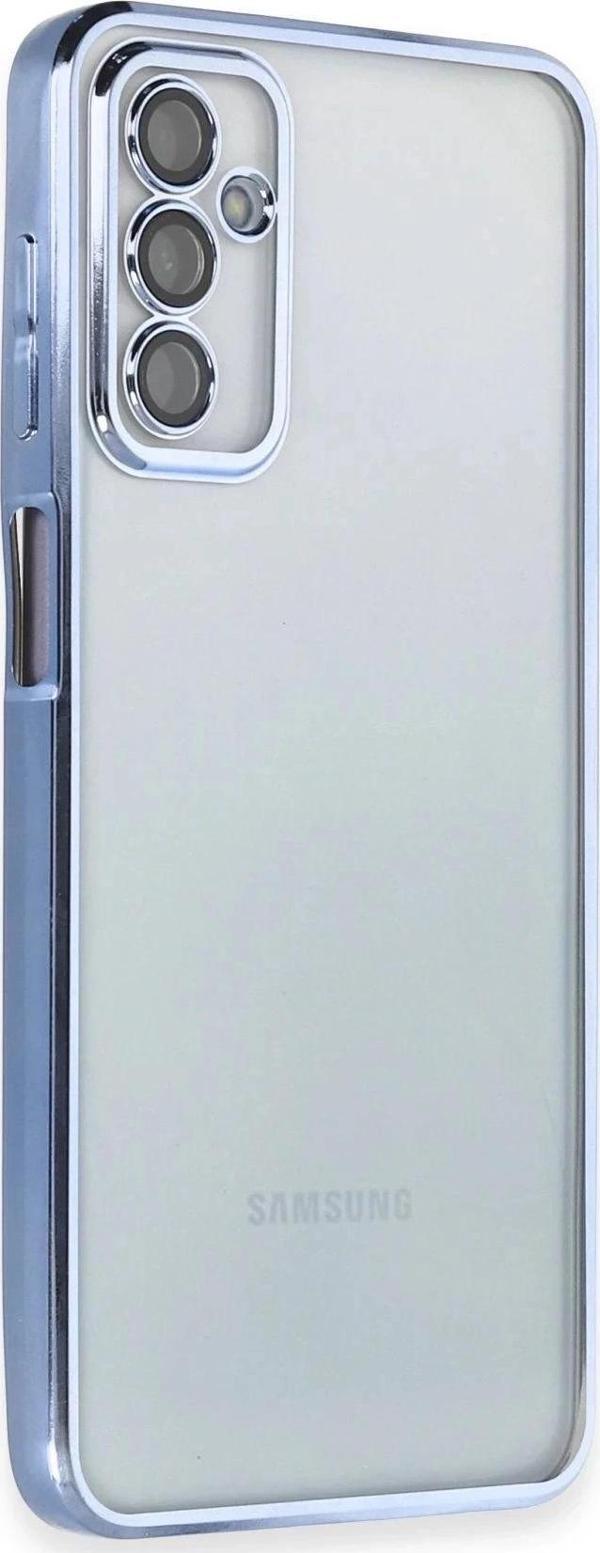 Samsung Galaxy M23 Kılıf Lensli Silikon - Açık Mavi-(5796) - Image 1