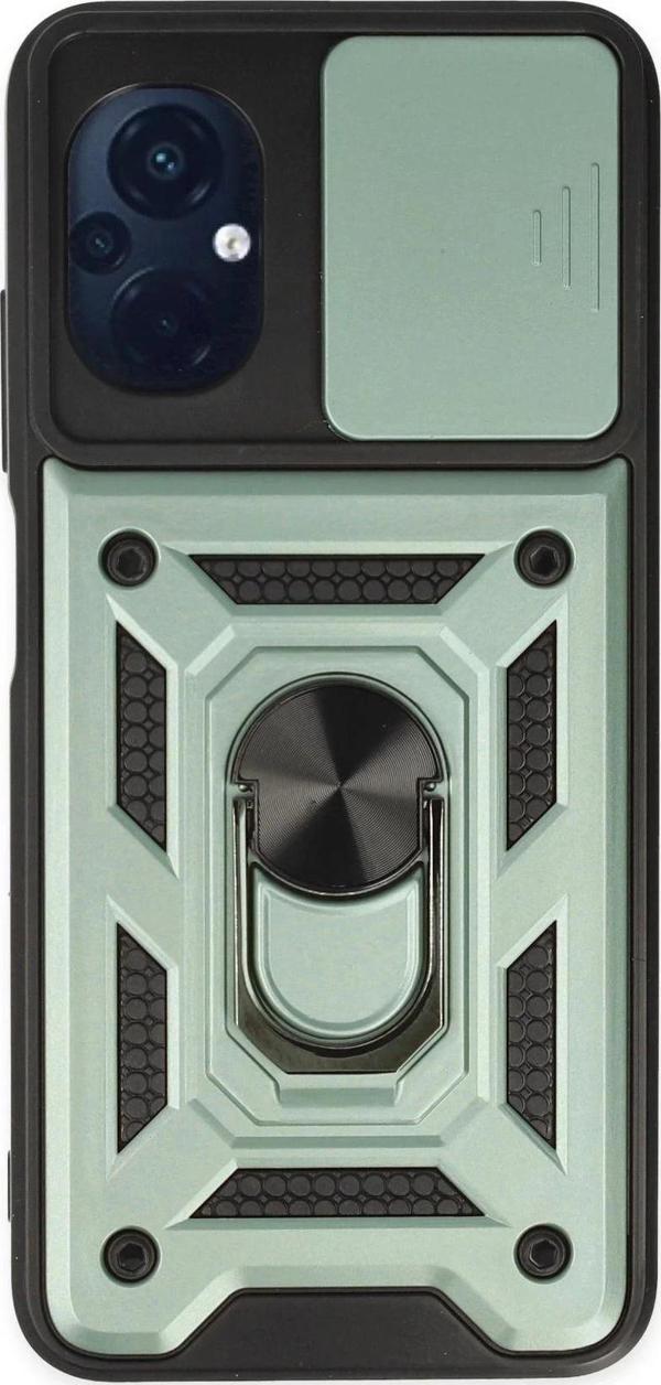 Xiaomi Poco M5 Kılıf Pars Lens Yüzüklü Silikon - Yeşil-(5796) - Image 1