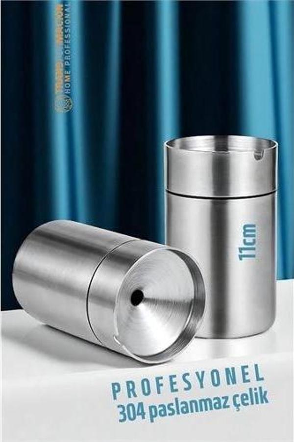 HSNET Duman Vermeyen At Sönsün Küllük - Çelik Metal Kül Tablası -Masaüstü Küllük - Image 1