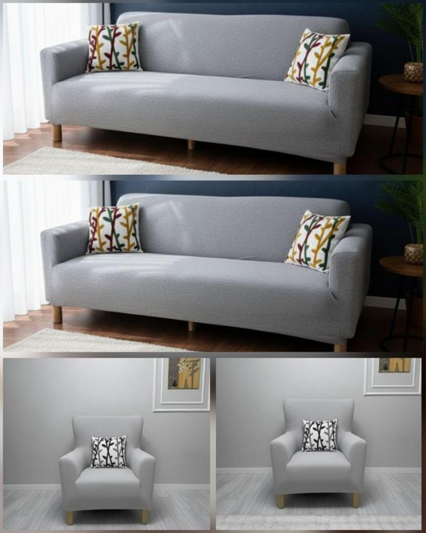 NeseliHome Bohem Jagarlı Kumaş Tüm Giydirme Koltuk Örtüsü 3-3-1-1 - Image 1