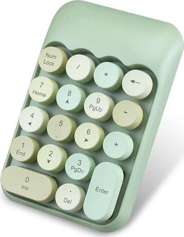 Kablosuz Retro Numpad 18 Tuşlu Numerik Muhasebe Ofis Klavyesi - Image 1