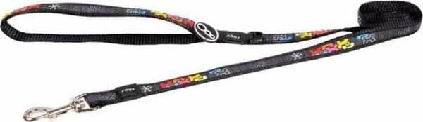 Rogz Fancy Dress Lijn L Multi Bone Black Gezdirme Tasması - Image 1