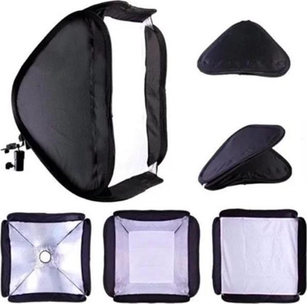 Fototek 40X40Cm Tepe Flaşı Softbox Stüdyo Işığı Difüzör 40 X 40 Cm Softbox - Image 1