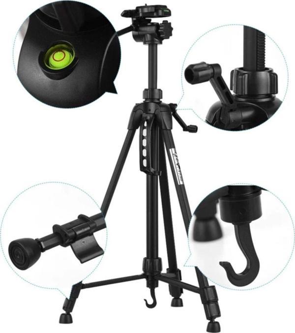 Fototek Profesyonel Dslr Tripod 157Cm Wt-3550 Tripod 5Kg Kapasite Canon Nikon Sony Tripod - Image 1