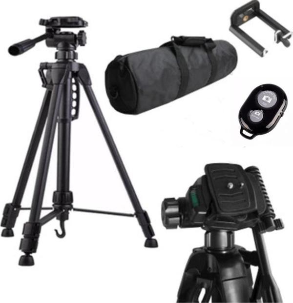 Fototek Wt-3570 170Cm Profesyonel Dslr Tripod 5Kg Kapasite Canon Nikon Telefon Tutuculu Bluetooth Kumanda - Image 1