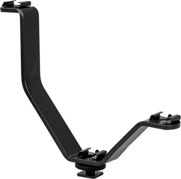 Fototek Dslr Makineler Kameralar İçin V Bracket Üç Grişli Flaş, Led, Mikrofon Tutucu Çoklayıcı - Image 1