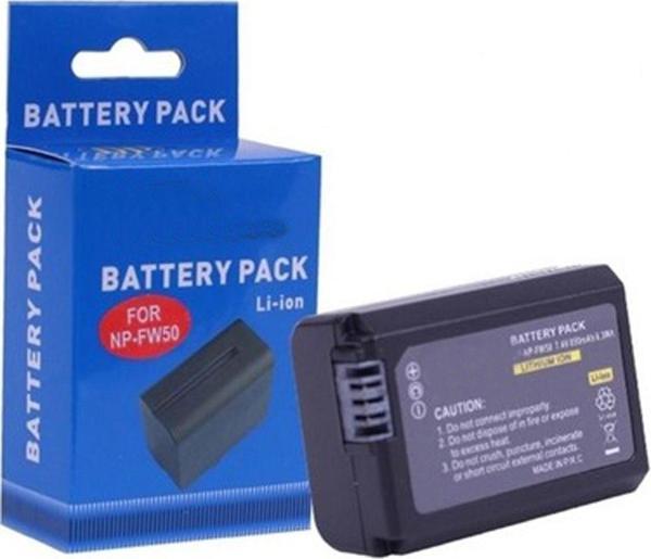 Fototek Sony Uyumlu Np-Fw50 Batarya Alpha 7/Alpha 7 Iı/Alpha 7R /Alpha 7R Iı/Alpha 7S/Alpha 7S Iı - Image 1