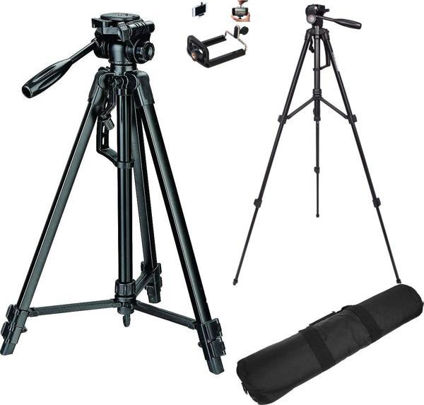 Fototek 170Cm Profesyonel Tripod Foto Kamera Tripod Telefon Tutuculu Pro Hpr-404 Tripot 5 Kg Kapasite - Image 1