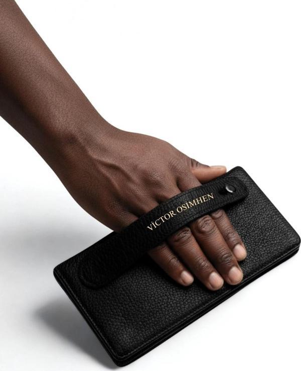 Telefon Bölmeli Cüzdan İsim Baskılı Mıknatıslı Ve El Bantlı Paraportföy - Image 1