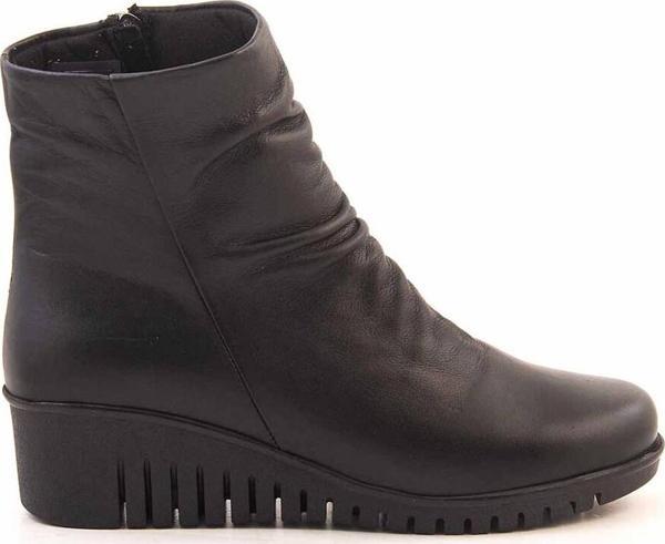 Kemal Tanca Deri 5Cm Siyah Dolgu Topuklu Kadın Bot 2001 - Image 1