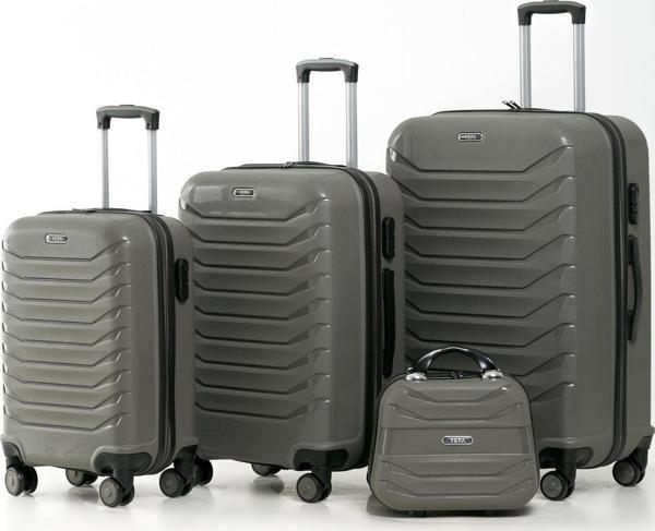 YEFA PP Polipropilen Kırılmaz Kabin & Orta & Büyük ve Makyaj Boy 4'lü Valiz Seti - Image 1