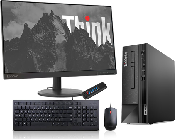 Lenovo Thinkcentre Neo 50S Intel Core I5 12400 32GB 1tb SSD GT1030-2GB Freedos 21,5" Monitör Masaüstü Bilgisayar 11T000ESTXMGF08 + Zetta Flash Bellek - Image 1
