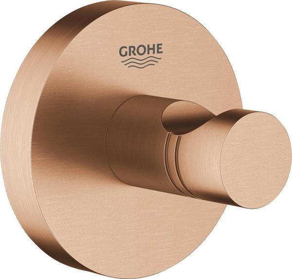 Grohe Essentials Tekli Havlu/Bornoz Askısı, Fırçalı Bakır, 40364DL1 - Image 1