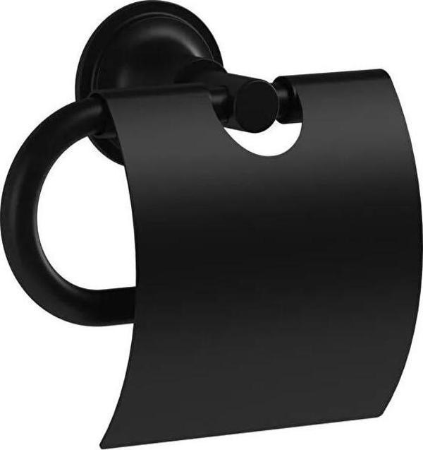 Vitra Origin Classic Kapaklı Tuvalet Kağıtlığı, Mat Siyah A4452236 - Image 1