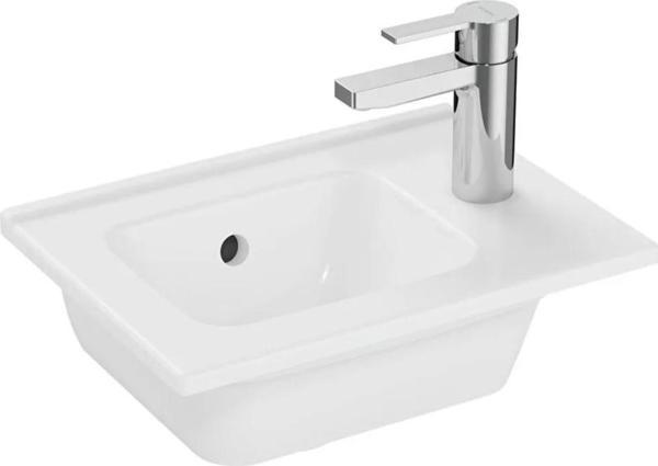 Vitra Lavabo, Mia, Etajerli, Sağdan, Armatür Delikli, 40 Cm, 7460L003-0029 - Image 1