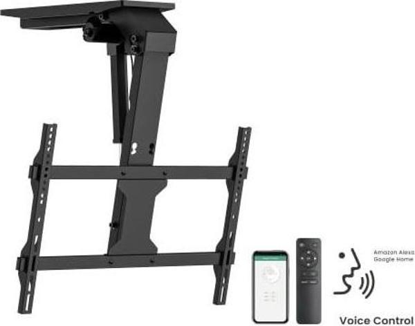 Motorlu Katlanır Tavan Tipi TV Askı Aparatı (37"-75") – Akıllı Uzaktan Kumandalı - Image 1
