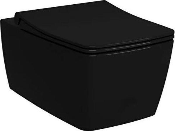 VitrA Asma Klozet Metropole Rim-ex Kanalsız, 56 cm, Siyah, 7672B070-0559 - Image 1