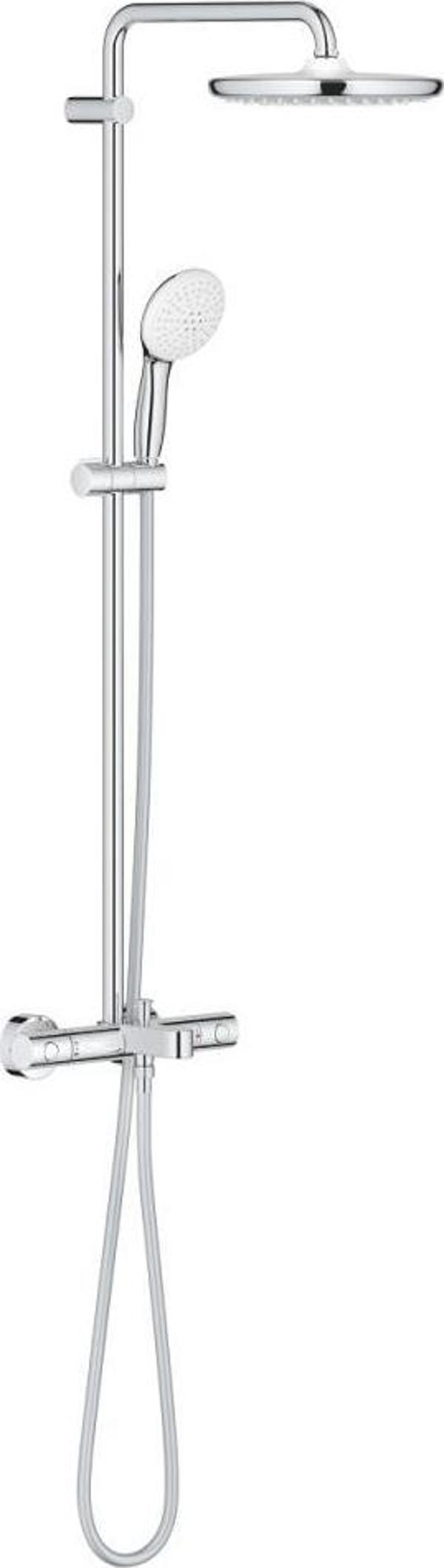 Grohe Tempesta System 250 Duvara Monte Termostatik Banyo Bataryalı Duş Kolonu Krom, 26978001 - Image 1