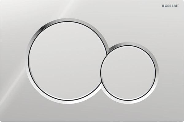 Geberit Sigma01 Kumanda Kapağı Çift Basmalı, Parlak /Mat Krom, 115.770.KA.5 - Image 1