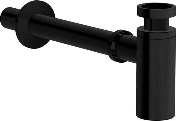 Vitra Lavabo Sifonu, Liquid, Alt Grubu (T Tipi-Uzun) Parlak Siyah, A4512439 - Image 1