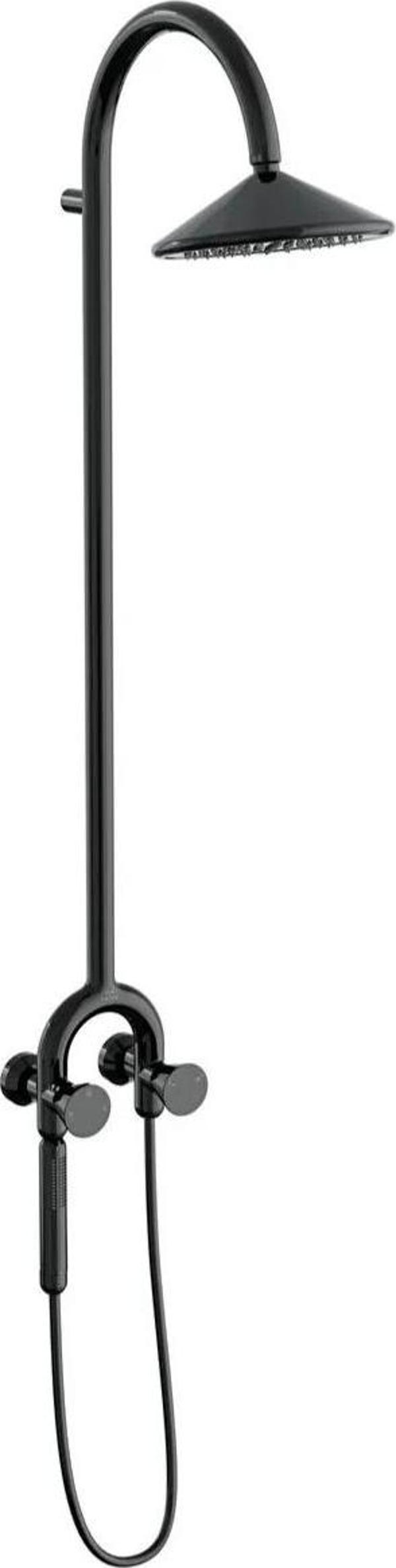 Vitra Duş Kolonu ve Termostatik Duş Bataryası Sistemi, Liquid, Manyetik El Duşlu, Parlak Siyah, A4721939 - Image 1