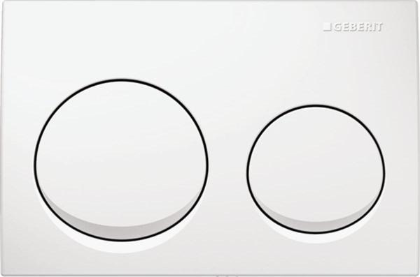 Geberit Alpha20 Kumanda Kapağı Çift Basmalı, Beyaz, 115.040.11.5 - Image 1