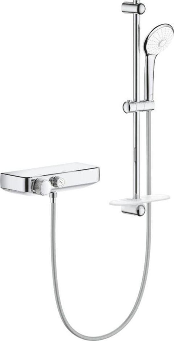 Grohe Grohtherm Smartcontrol Termostatik Duş Bataryası ve Sürgülü El Duş Takımı, Krom, 34720000 - Image 1
