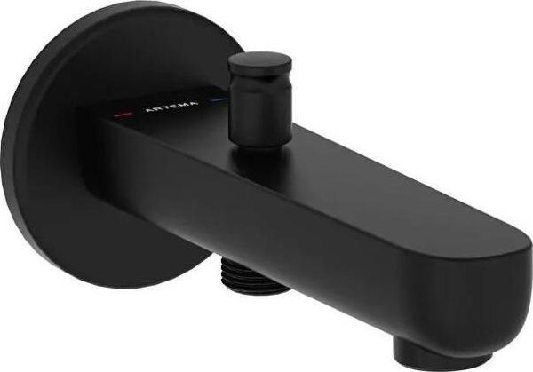 Artema Çıkış Ucu, Root Round, El Duşu Çıkışlı, Mat Siyah, A4312636 - Image 1