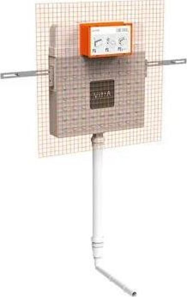 Vitra Gömme Rezervuar, İnce Çift Kademeli, Hela taşları İçin Set, 3/6 Litre, 768-1700-01  - Image 1