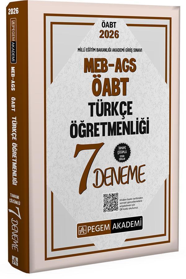2026 MEB AGS ÖABT Türkçe Öğretmenliği Tamamı Çözümlü 7 Deneme - Pegem Akademi Yayıncılık - Image 1