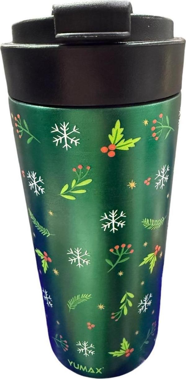 Çelik Mug termos 330 ml Sıcak Soğuk sızdırmaz özel tasarım uzun süre sıcak soğuk korumalı YEŞİL - Image 1