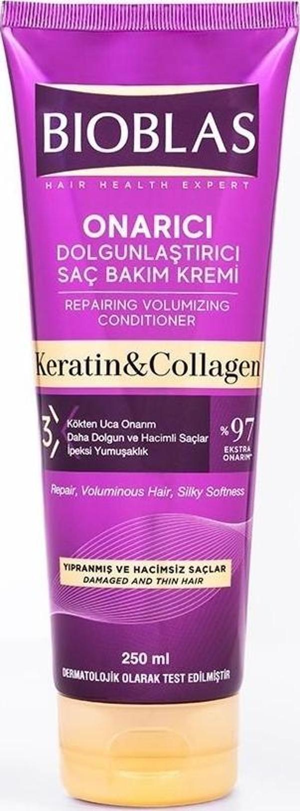 Bioblas Keratin Collagen Onarıcı Dolgunlaştırıcı Saç Kremi 250 ml - Image 1