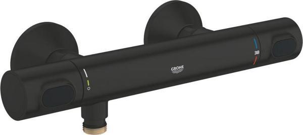 Grohe Grohtherm 500 Termostatik Duş Bataryası, Mat Siyah, 347932430 - Image 1