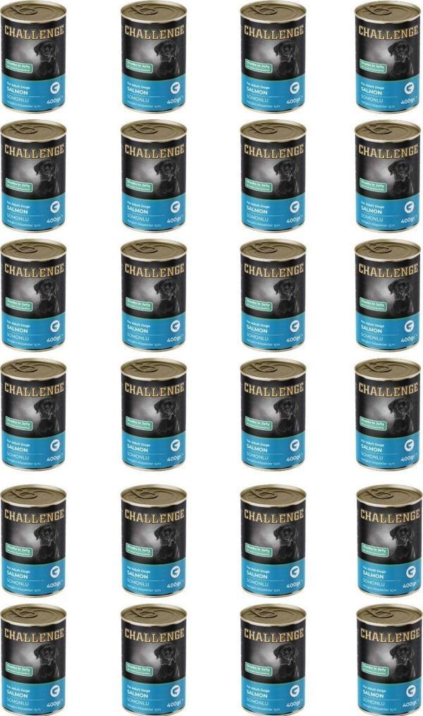 Challenge somonlu yetişkin köpek konservesi 400 gr x 24 adet - Image 1