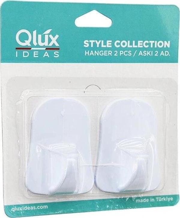 Qlux L-00735 2pcs Opak Beyaz Plastik Askı - Image 1