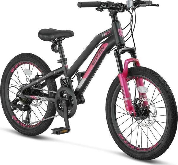 ÜMİT 2079 L-2D MOTION ERKEK KIZ BİSİKLETİ 254H V 20 JANT 21 VİTES SİYAH PEMBE - Image 1