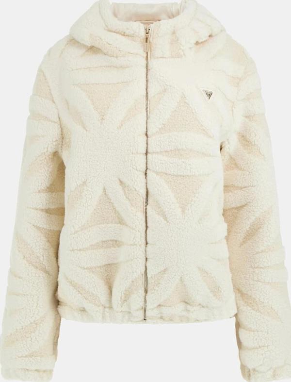 Guess Jacquard Kadın Beyaz Aktif Bomber Ceket V5BL09W0120-G015 - Image 1