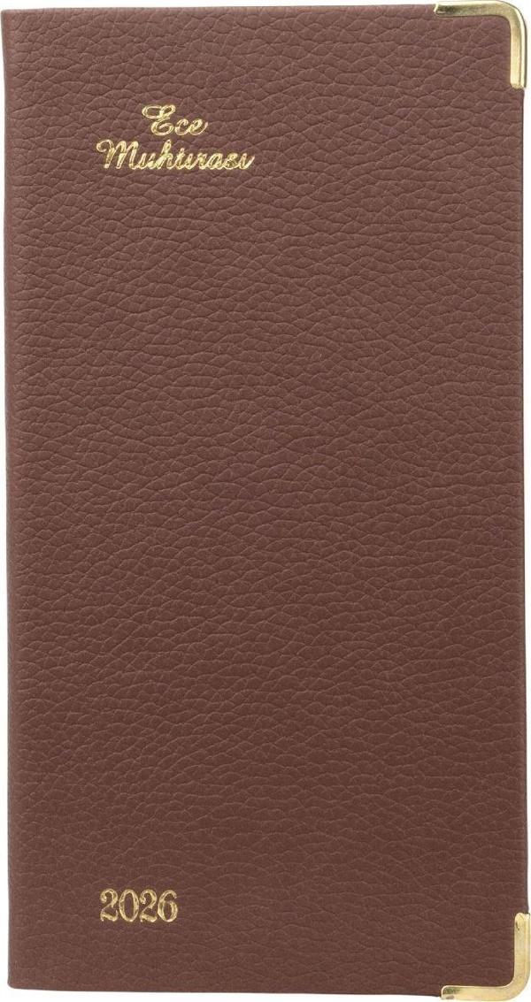 ECE AJANDASI MUHTIRA 4DL KARAKÖY 2026 Türk Kahvesi - Haftalık Cep Boy 8,5x16 - Image 1